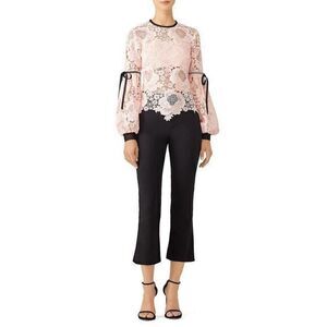 UNITEDWOOD Pink Elva Lace Longsleeves Top US 2